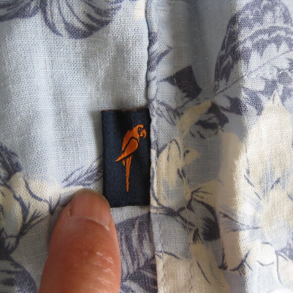 Margaritaville Island Reserve Women Linen Blend Shorts blue tropical floral M - Picture 5 of 14